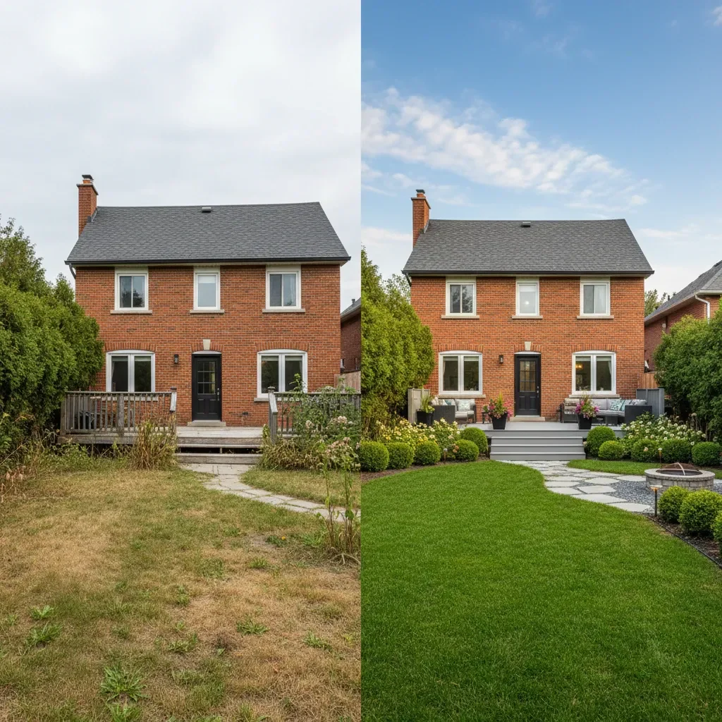 Landscaper transformation - before and after by Quality Landscaping Kirkland in Kirkland